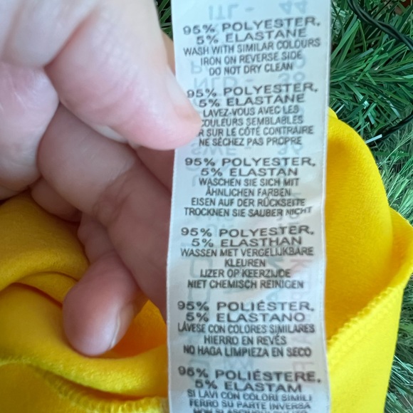 Boohoo Bright Yellow Top Dress off shoulder size 12 UK - Picture 3 of 6